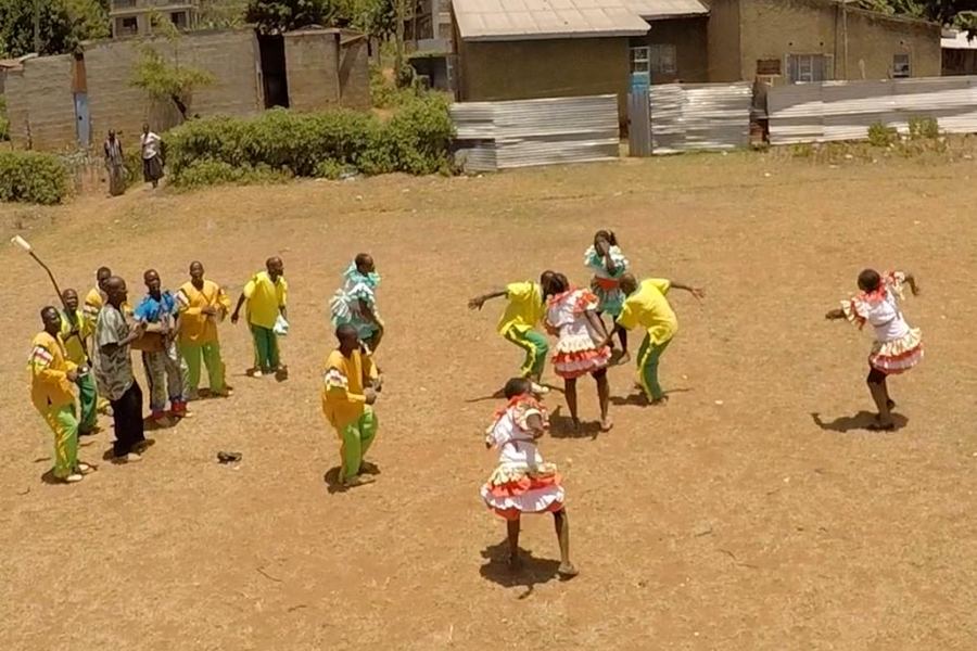 Luhya isukuti dancers performing