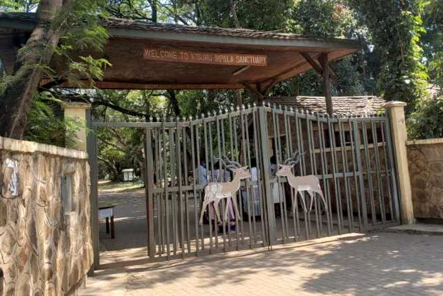 The gate of Kisumu Impala Sanctuary