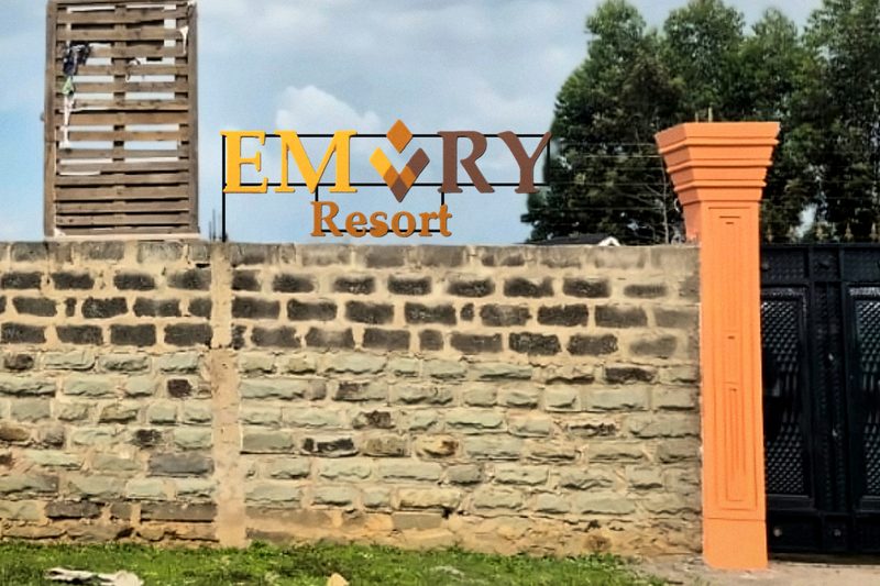 The Emory Resort entrance gate and sign on the Mumias–Bungoma Road